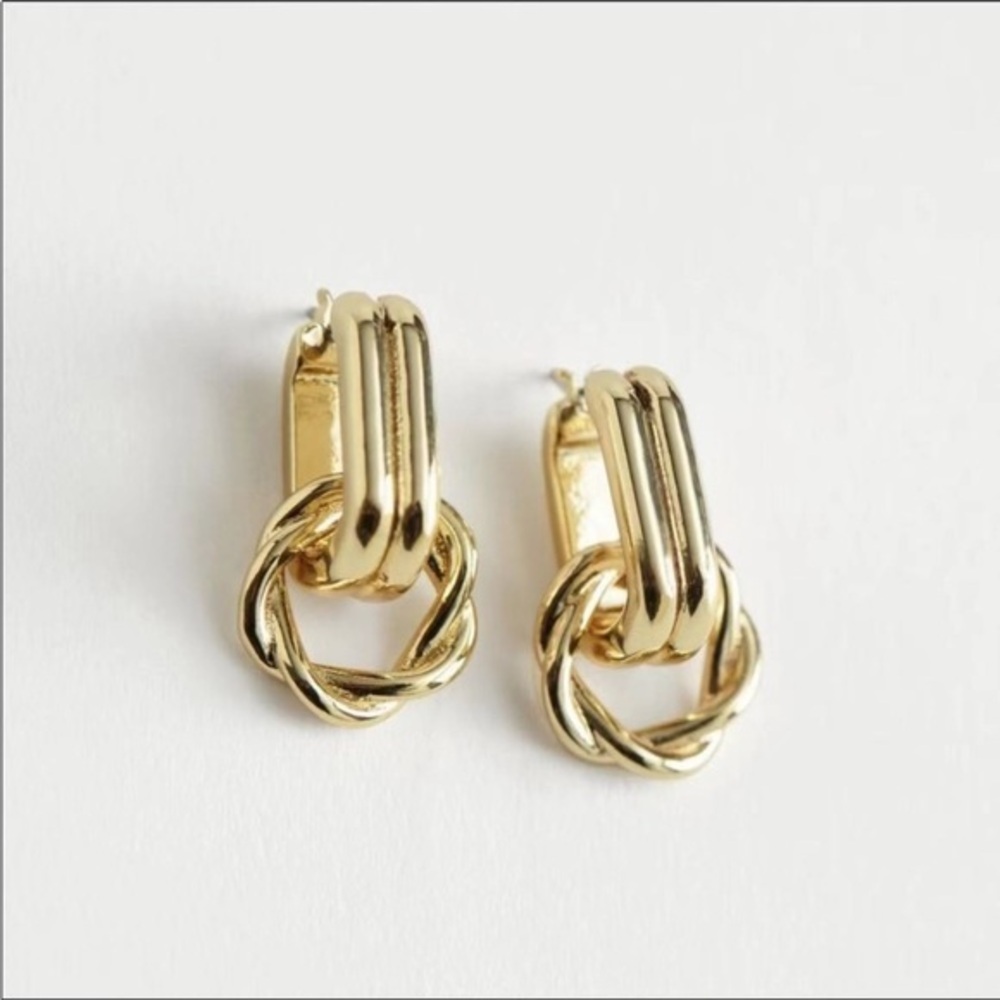 &other stories Chunky Braided Hoops Earrings
